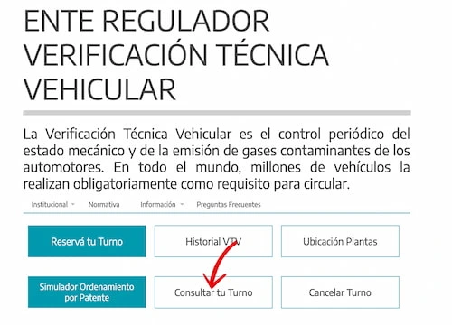 CAMBIAR TURNO VTV Castelli